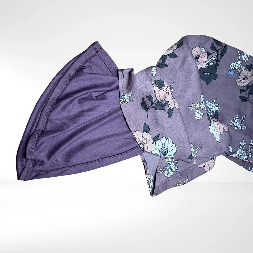 Sadie and Sage Wide Leg Floral Lined Trousers Mauve and Pink Size Small EUC​​​​​ - Picture 5 of 10